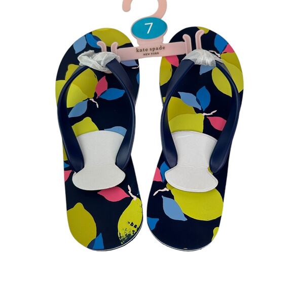 Kate Spade Lemon Zest Sandals Flip Flop Woman Size 7 - Picture 1 of 6